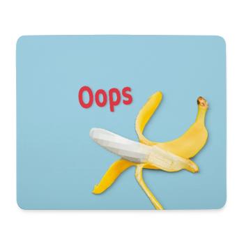 Oops Banane Humor Lustiges Rutsch Motiv - Mousepad (Querformat) - Weiß - Vorne