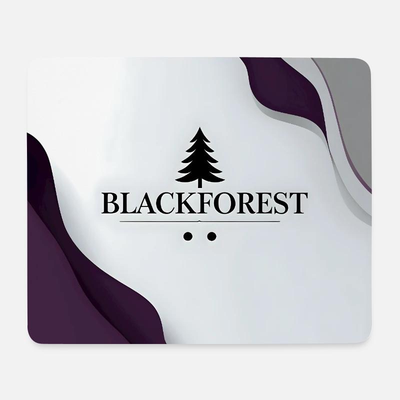 Blackforest Baum Logo Kontrast - Mousepad (Querformat) - Weiß
