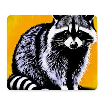 Waschbär - Mousepad (Querformat) - Weiß - Vorne