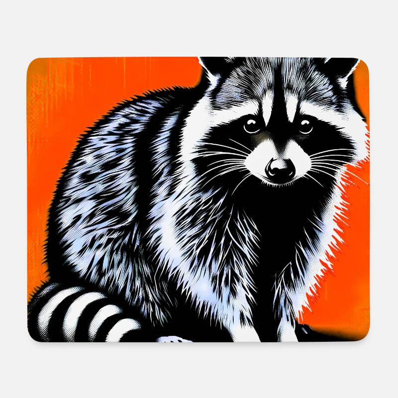 Raccoon - Mouse Pad (horizontal) - white