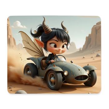Fairy Adventurer in a desert car - Mouse Pad (horizontal) - white - Front