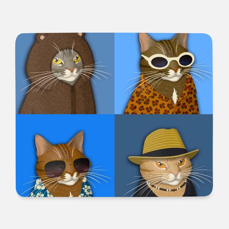 Tabby Cat Variety - Mouse Pad (horizontal) - white