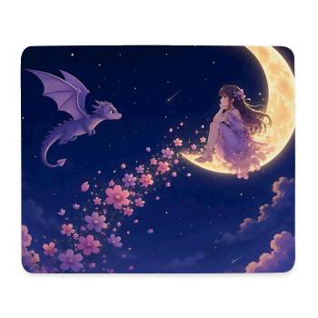 Mondlicht Drachenblüte - Mousepad (Querformat) - Weiß - Vorne
