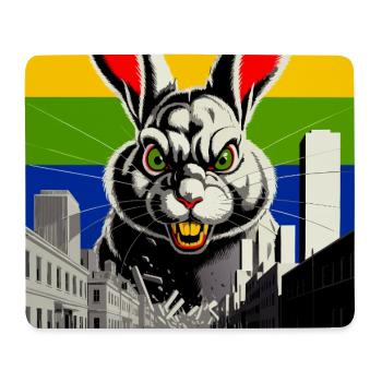 Monsterhase Wut - Mousepad (Querformat) - Weiß - Vorne