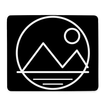 Paysage lunaire et montagneux - Tapis de souris (format paysage) - blanc - Devant