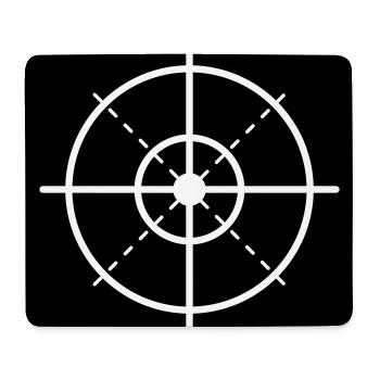 Zielscheibe Retikel Minimal - Mousepad (Querformat) - Weiß - Vorne