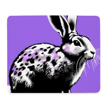 Kaninchen - Mousepad (Querformat) - Weiß - Vorne