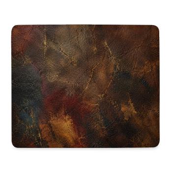 Distressed leather and golden patina - Mouse Pad (horizontal) - white - Front