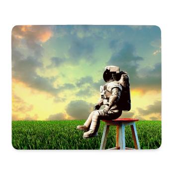Astronaut at Dusk in Field - Mouse Pad (horizontal) - white - Front