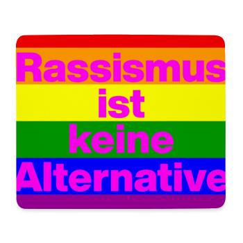 RASSISMUS IST KEINE ALTERNATIVE NIE WIEDER, NO NZS - Mousepad (Querformat) - Weiß - Vorne