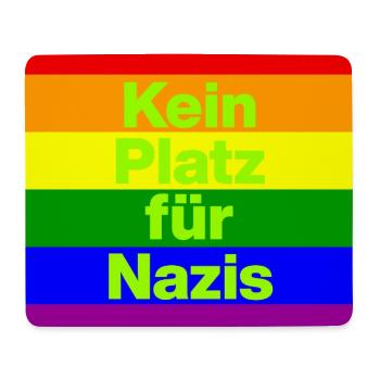 KEIN PLATZ FÜR NAZIS, NIE WIEDER, NO NZS, GRÜN - Mousepad (Querformat) - Weiß - Vorne