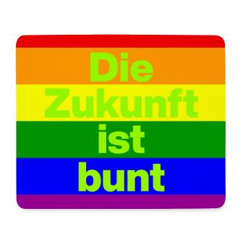DIE ZUKUNFT IST BUNT, NIE WIEDER, FRIEDEN, NO NZS - Mousepad (Querformat) - Weiß - Vorne