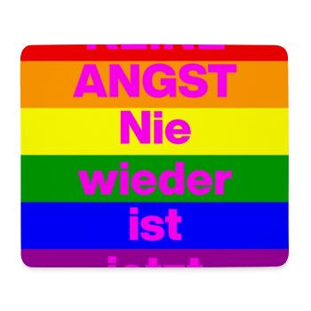 KEINE ANGST NIE WIEDER IST JETZT,  NO NZS, NO AFD - Mousepad (Querformat) - Weiß - Vorne