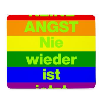 KEINE ANGST NIE WIEDER IST JETZT,  NO NZS, NO AFD - Mousepad (Querformat) - Weiß - Vorne