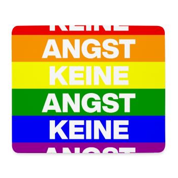 KEINE ANGST VOR FASCHISTEN, NO NZS, NIE WIEDER - Mousepad (Querformat) - Weiß - Vorne