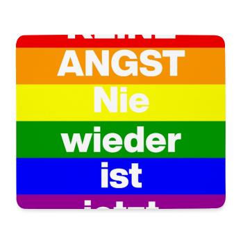 KEINE ANGST NIE WIEDER IST JETZT,  NO NZS, NO AFD - Mousepad (Querformat) - Weiß - Vorne