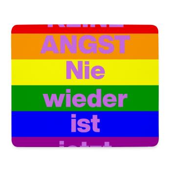 KEINE ANGST NIE WIEDER IST JETZT,  NO NZS, NO AFD - Mousepad (Querformat) - Weiß - Vorne