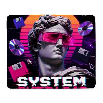 Art de surcharge du système rétro Vaporwave Synthwave - Tapis de souris (format paysage) - blanc - Devant
