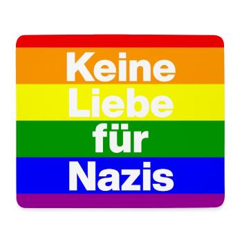 KEINE LIEBE FÜR NAZIS, NIE WIEDER, NO NZS, FRIEDEN - Mousepad (Querformat) - Weiß - Vorne