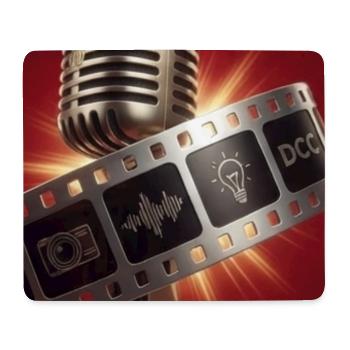 Podcast Studio Micro et Film - Tapis de souris (format paysage) - blanc - Devant