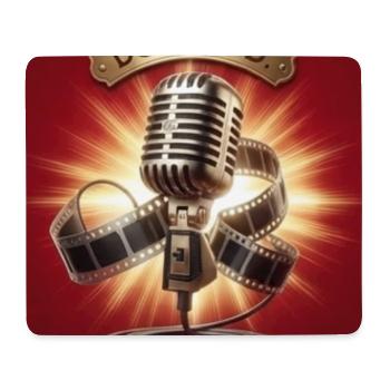 DCC PROD Retro Cinematic Microphone - Mouse Pad (horizontal) - white - Front