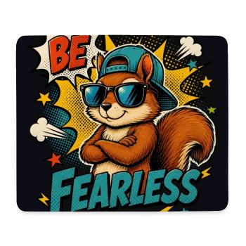 Cool Squirrel in Pop Art Comic Style - Mouse Pad (horizontal) - white - Front