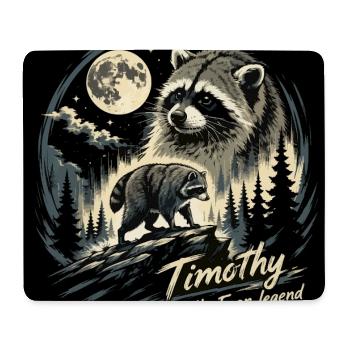 Jimothy Waschbär Lustige Jimothy aus Seattle - Mousepad (Querformat) - Weiß - Vorne