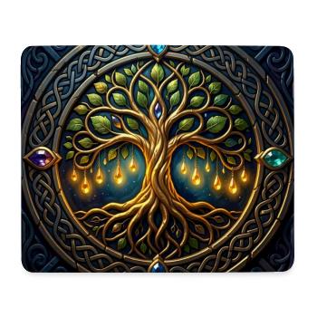 Mystic Tree mit Juwelen und Knoten - Mousepad (Querformat) - Weiß - Vorne
