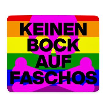 KEINEN BOCK AUF FASCHOS, NO NZS, NO AFD, PINK - Mousepad (Querformat) - Weiß - Vorne