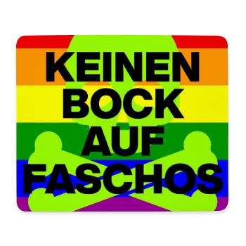 KEINEN BOCK AUF FASCHOS, NO NZS, NO AFD, GRÜN - Mousepad (Querformat) - Weiß - Vorne