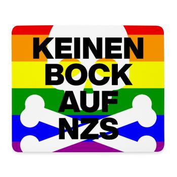 KEINEN BOCK AUF NZS, NO NZS, NO AFD, SKULL WEISS - Mousepad (Querformat) - Weiß - Vorne