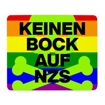 KEINEN BOCK AUF NZS, NO NZS, NO AFD, SKULL GRÜN - Mousepad (Querformat) - Weiß - Vorne