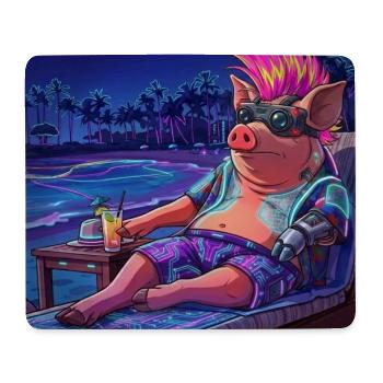 Cyberpig - Mousepad (Querformat) - Weiß - Vorne