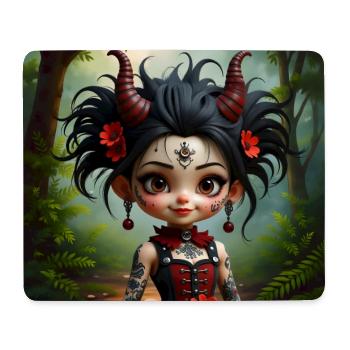 Gothic girl in forest - Mouse Pad (horizontal) - white - Front