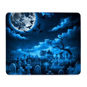 Mondnacht über dem Gruftfeld - Mousepad (Querformat) - Weiß - Vorne