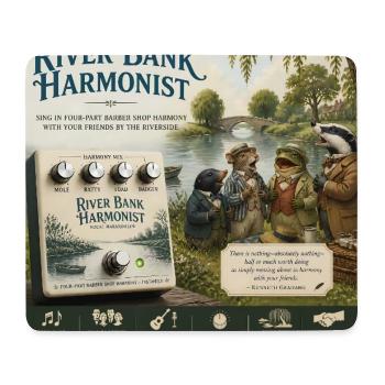 The River Bank Harmonist – ein literarisches Gitarrenpedal - Mousepad (Querformat) - Weiß - Vorne