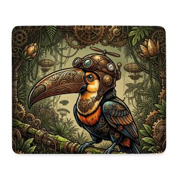 Mechanischer Dschungel-Steampunk-Tukan - Mousepad (Querformat) - Weiß - Vorne