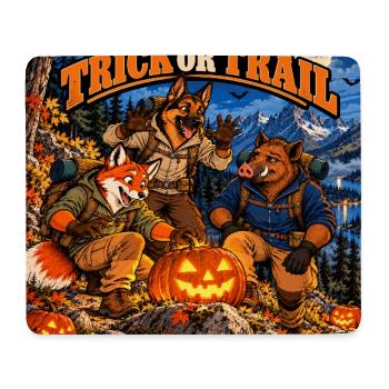 Trick oder Trail – Halloween Outdoor - Mousepad (Querformat) - Weiß - Vorne