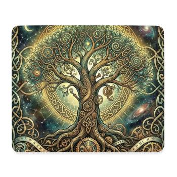 Zeitbaum und Nebel - Mousepad (Querformat) - Weiß - Vorne