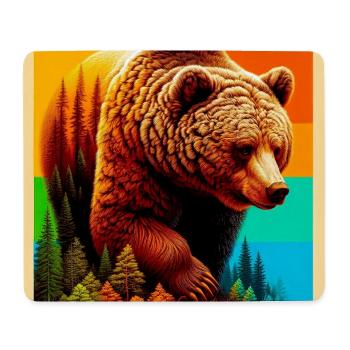 Bär - Mousepad (Querformat) - Weiß - Vorne