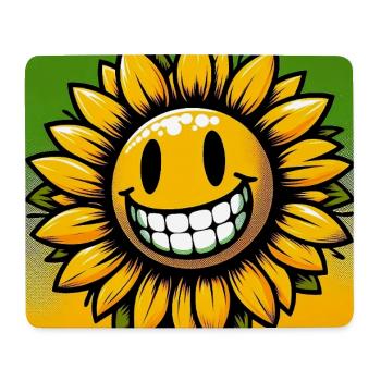 Sonnenblume - Mousepad (Querformat) - Weiß - Vorne