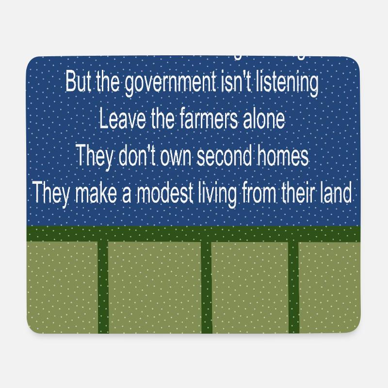 Farmers Fields Protestreim der britischen Labour-Regierung - Mousepad (Querformat) - Weiß