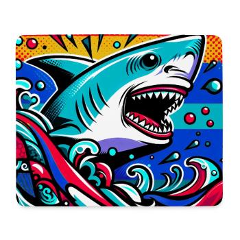 Hai - Mousepad (Querformat) - Weiß - Vorne