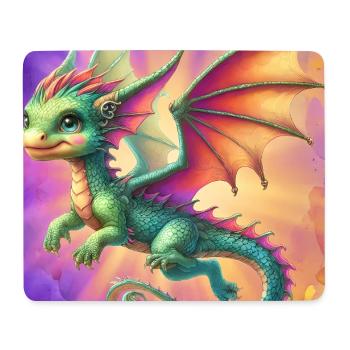 Drache - Mousepad (Querformat) - Weiß - Vorne