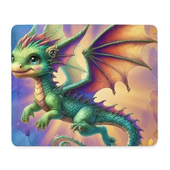 Drache - Mousepad (Querformat) - Weiß - Vorne
