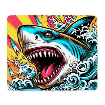 Requin - Tapis de souris (format paysage) - blanc - Devant