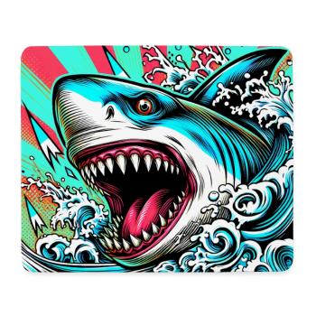 Requin - Tapis de souris (format paysage) - blanc - Devant