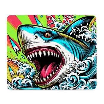 Requin - Tapis de souris (format paysage) - blanc - Devant