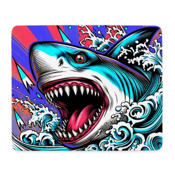 Requin - Tapis de souris (format paysage) - blanc - Devant