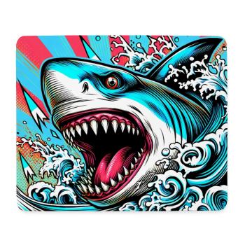 Requin - Tapis de souris (format paysage) - blanc - Devant